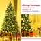 Costway 7Ft/7.5Ft/8Ft Pre-Lit PVC Christmas Tree Hinged 300/400/430 Lights